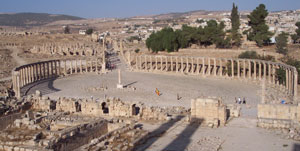 The main plaza at Jerash