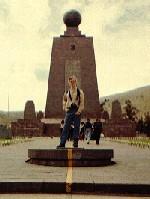 Author at the equator monument